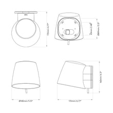 Load image into Gallery viewer, Imari Wall Light - line drawing.