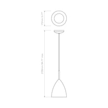 Load image into Gallery viewer, Joel Pendant Light - line drawing.