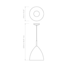 Load image into Gallery viewer, Joel Pendant Light - line drawing.