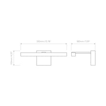 Load image into Gallery viewer, Kashima LED Wall Light - line drawing.