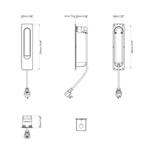 Load image into Gallery viewer, Keta LED Wall Light - line drawing.
