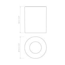Load image into Gallery viewer, Kos Round LED Recessed Light - line drawing.