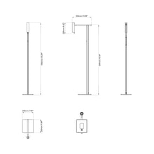 Load image into Gallery viewer, Leda Floor Lamp - line drawing.