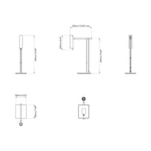Load image into Gallery viewer, Leda Table Lamp - line drawing.