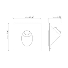 Load image into Gallery viewer, Leros Trimless LED Wall Light - line drawing.