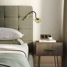 Load image into Gallery viewer, Lucca LED Recessed Wall Light in bedroom.