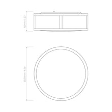 Load image into Gallery viewer, Mashiko Round Flush Mount Ceiling Light - line drawing.