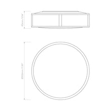 Load image into Gallery viewer, Mashiko Round Flush Mount Ceiling Light - line drawing.