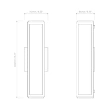 Load image into Gallery viewer, Mashiko Square Wall Light - line drawing.