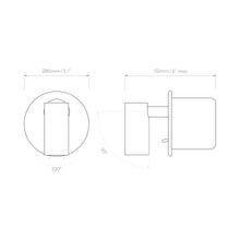 Load image into Gallery viewer, Micro Recess LED Wall Light - line drawing.
