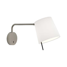 Load image into Gallery viewer, Mitsu LED Swing Arm Wall Light in Matt Nickel/Oyster.