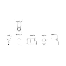 Load image into Gallery viewer, Mitsu Wall Light - line drawing.