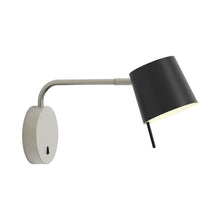 Load image into Gallery viewer, Miura LED Swing Arm Wall Light in Matt Nickel/Matt Black.