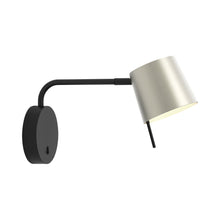 Load image into Gallery viewer, Miura LED Swing Arm Wall Light in Matt Black/Matt Nickel.