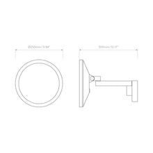 Load image into Gallery viewer, Nagoya Magnifying Wall Mirror - line drawing.