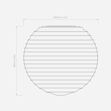 Load image into Gallery viewer, Nara Globe Shade - line drawing.