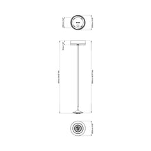 Load image into Gallery viewer, Nara LED Pendant Light - line drawing.