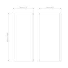 Load image into Gallery viewer, Oslo Outdoor LED Wall Light - line drawing.