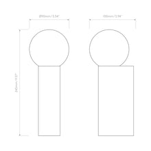 Load image into Gallery viewer, Otona Bath Wall Light - line drawing.