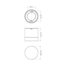 Load image into Gallery viewer, Ottawa LED Flush Mount Ceiling Light - line drawing.