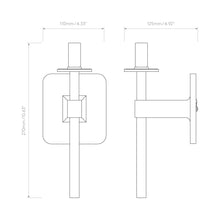Load image into Gallery viewer, Tacoma Wall Light - line drawing.