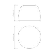 Load image into Gallery viewer, Taiko Flush Mount Ceiling Light - line drawing.