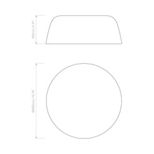 Load image into Gallery viewer, Taiko Flush Mount Ceiling Light - line drawing.