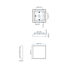 Load image into Gallery viewer, Taketa LED Flush Mount Ceiling Light - line drawing