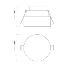 Load image into Gallery viewer, Vancouver Round LED Spot Light - line drawing.