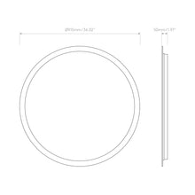 Load image into Gallery viewer, Varenna Round LED Illuminated Mirror - line drawing.