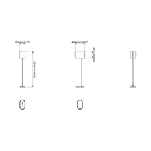 Load image into Gallery viewer, Venn Floor Lamp - line drawing.