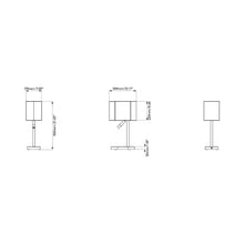 Load image into Gallery viewer, Venn Reader Table Lamp - line drawing.
