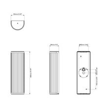 Load image into Gallery viewer, Versailles LED Wall Light - line drawing.