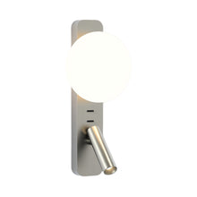 Load image into Gallery viewer, Zeppo Reader Wall Light in Matt Nickel.