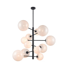 Load image into Gallery viewer, Delilah Vertical Chandelier in Matte Black.