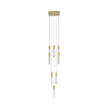 Load image into Gallery viewer, The Original Glacier Snow Pendant Light in Brushed Brass (13-Light).