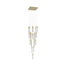 Load image into Gallery viewer, The Original Glacier Snow Pendant Light in Brushed Brass (25-Light).