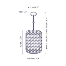 Load image into Gallery viewer, Nans Outdoor LED Pendant Light - line drawing.
