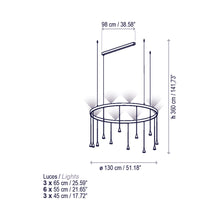 Load image into Gallery viewer, Skybell LED Pendant Light - line drawing.