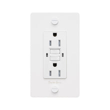 Load image into Gallery viewer, 1G Duplex GFCI Outlet in White (Logo).