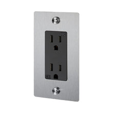 Load image into Gallery viewer, 1G Duplex Outlet in Steel (Without Logo).