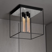 Load image into Gallery viewer, Caged Multi Light Flush Mount Ceiling Light in White (4-Light).