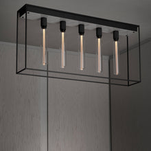Load image into Gallery viewer, Caged Multi Light Flush Mount Ceiling Light in White (5-Light).