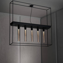 Load image into Gallery viewer, Caged Multi Light Flush Mount Ceiling Light in Detail.