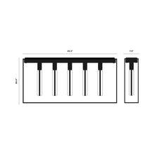 Load image into Gallery viewer, Caged Multi Light Flush Mount Ceiling Light - line drawing.
