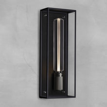 Load image into Gallery viewer, Caged Outdoor Wall Light in Black/Gun Metal.