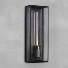 Load image into Gallery viewer, Caged Outdoor Wall Light in Gun Metal.