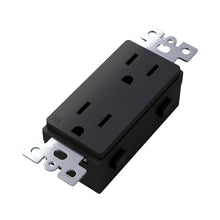 Load image into Gallery viewer, Duplex Outlet Module in Black.