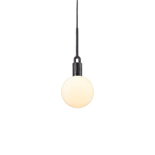 Load image into Gallery viewer, Forked Globe Pendant Light in Gun Metal/Opal (Medium).