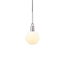 Load image into Gallery viewer, Forked Globe Pendant Light in Steel/Opal (Medium).